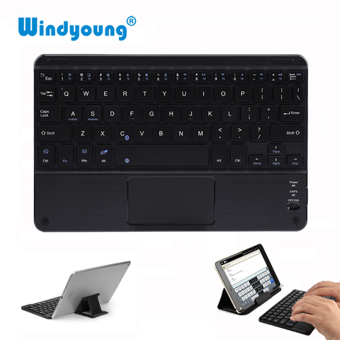 Teclado táctil inalámbrico Bluetooth para tableta Android ordenador portátil Universal portátil Mini teclado inalámbrico Bluetooth con Touchpad ► Foto 1/6