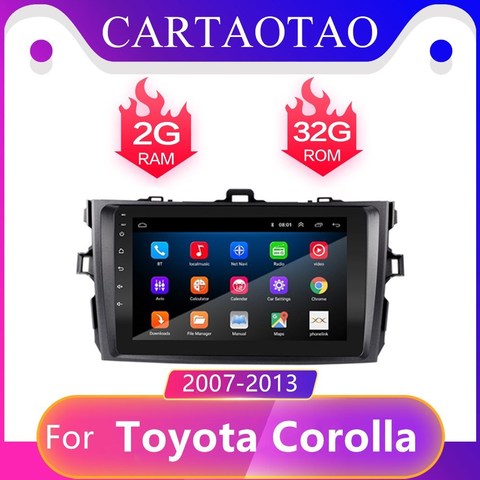 2 din Android 10 para toyota corolla android E140/150/2006-2013 de navegación del coche reproductor de vídeo multimedia radio de coche GPS WIFI SIN DVD ► Foto 1/6