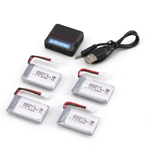 Batería de repuesto 4 en 1 para Dron Syma X5 X5C X5SC X5SW MJX X705C, batería de 3,7 V, 500/550/600mAh, 4 Uds. ► Foto 1/6