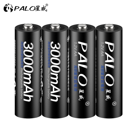 Pilas AA recargables de 1,2 V AA, 3000mAh, Ni-MH, precargadas, 2a, AA, para linterna de cámara, 4 Uds. ► Foto 1/6