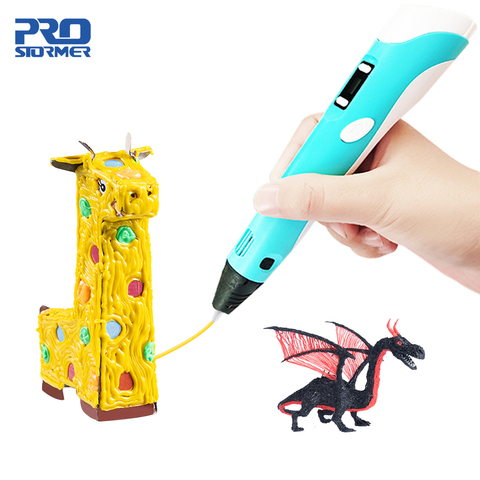 3D pluma pantalla LED pluma de impresión Kit de juguete 1,75mm ABS PLA filamento de 3D lápices herramienta de dibujo para niños por PROSTORMER ► Foto 1/6