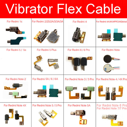 Motor vibrador Cable Flex para XiaoMi Redmi Nota 7 6 5 5A 4 4X 3 Pro Plus mundial 2 2S 2A 3 3S 3A 1S vibración piezas de reparación ► Foto 1/6