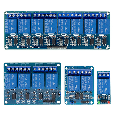 Módulo de relé de 1 2 4 8 canales 5V con optoacoplador. Módulo de relé de salida 1 2 4 8 vías en stock para ARDUINO ► Foto 1/6