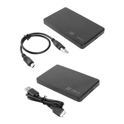 Caja de plástico para disco duro externo, adaptador USB 2,0/3,0 de 3TB, caja de cierre de 2,5 pulgadas, SATA Cubierta para SSD y HDD, 480M/5Gbps ► Foto 1/6