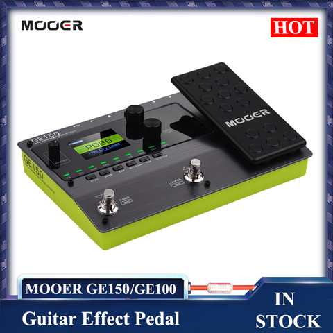 MOOER-Pedal de efecto de guitarra GE150, amplificador 55, efecto 151, 80s Looper, 40 ritmos, 10 metrónomos, accesorios de guitarra GE100 ► Foto 1/6