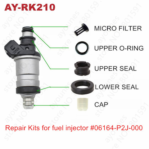 Envío gratis 4 juegos para Honda kits de reparación de inyectores de combustible para partes #06164-P2J-000 06164-P2A-000 para AY-RK210 ► Foto 1/1