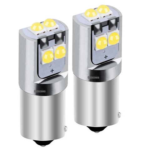 2 piezas H21W 64136 Super brillante LED de copia de seguridad de coche de luz de marcha atrás luz antiniebla trasera señales de giro Auto lectura bombillas Domo rojo blanco ámbar ► Foto 1/6