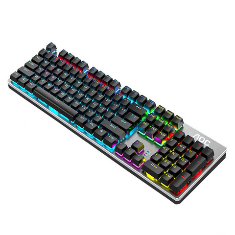 ZOP-Teclado mecánico de 104 teclas para videojuegos, teclado con cable para ordenador portátil y PC ► Foto 1/6