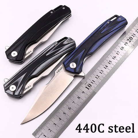 Rodamiento de cerámica con mango de acero G10 440C, herramienta para exteriores, fruta, portátil, plegable, cuchillo afilado de alta dureza, supervivencia EDC ► Foto 1/6