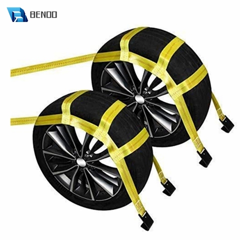 BENOO-Paquete de correas de cesta de remolque con ganchos planos, ruedas de neumáticos de 15 a 19 pulgadas, capacidad de trabajo de 1/2 libras, 10000 Uds. ► Foto 1/6