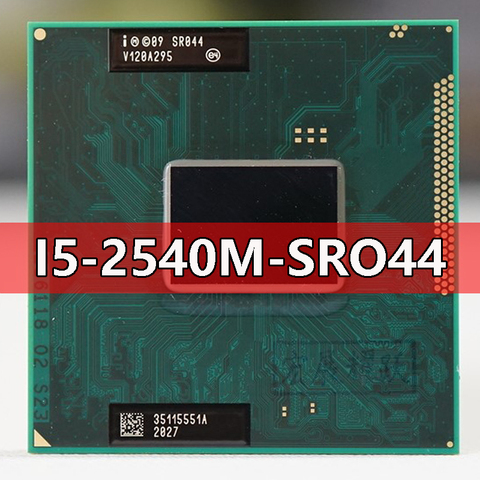 Procesador Intel Core i5 i5-2540M 2540M, ordenador portátil, CPU, enchufe G2 (rPGA988B) SR044 ► Foto 1/4