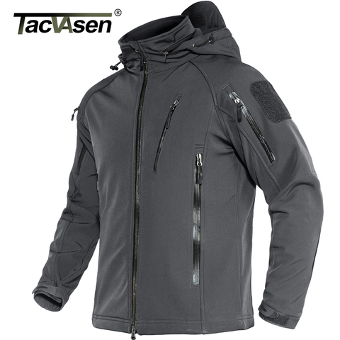 TACVASEN-Chaqueta táctica de forro polar impermeable para hombre, chaqueta suave de aire militar, abrigo de Safari, rompevientos, chaqueta militar cálida de invierno ► Foto 1/6