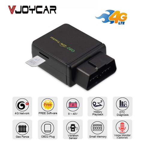 Localizador OBD para coche con rastreador GPS, herramienta de diagnóstico OBDii 3G 4G 2G, Monitor de voz con código DTC, alarma de vibración, seguimiento en tiempo Real Geo ► Foto 1/6