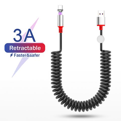 Cable magnético rápido USB C, Cable Micro USB de carga para teléfono, cargador magnético tipo C para iPhone, Samsung, Xiaomi, Huawei, móvil 3A ► Foto 1/6