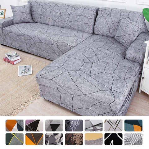 Cubierta elástica de sofá, cubierta funda sofa de esquina, cubierta Universal chaise lounge para sala de estar 1/2/3/4 funda deslizante, en forma de L necesita comprar 2 uds funda de sofa elasticadas ► Foto 1/6