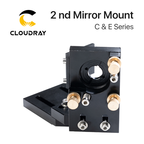 Cloudray CO2 negro segundo espejo de montaje láser 25mm montaje integrativo de espejo para máquina de grabado Lasa ► Foto 1/5