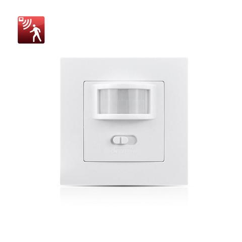 Sensor de movimiento PIR interruptor AC 110V-240V empotrada infrarrojo inteligente Sensor de cuerpo humano interruptor de pared trabajar en oscuro de tiempo ajustable ► Foto 1/6