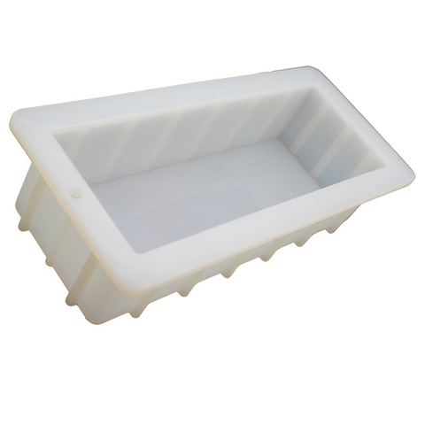 Molde de silicona para jabón Rectangular, 1,5 L, con caja de madera, jabón de forma casera, herramienta de fabricación de suministros para pasteles ► Foto 1/6