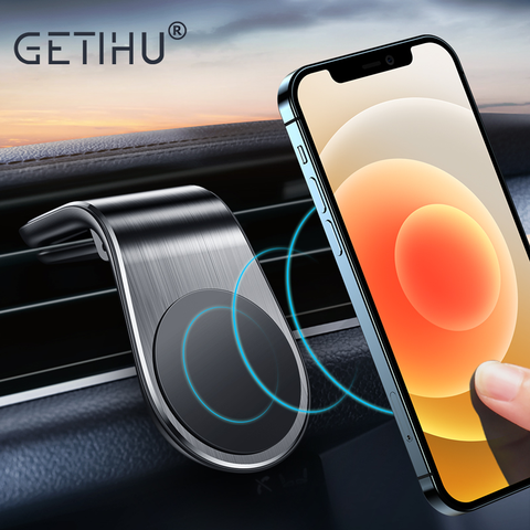 GETIHU-soporte magnético para teléfono móvil, Mini soporte para ventilación de aire, GPS, para iPhone 12, 11 Pro, 8, 7, Xiaomi y Samsung ► Foto 1/6