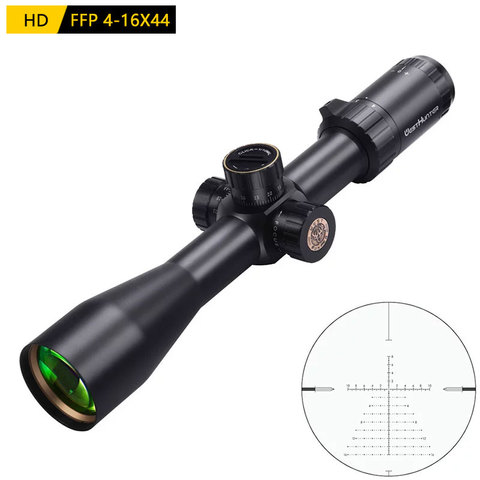 WESTHUNTER-Visor óptico HD 4-16X44 FFP para rifle de caza, mira de francotirador de gran alcance, con retícula óptica adaptable y cristal táctico grabado, 0.308 ► Foto 1/6
