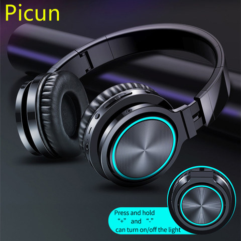 Picun-auriculares inalámbricos con Bluetooth, potentes graves, auriculares con cancelación de ruido y retardo bajo para teléfono móvil y videojuegos ► Foto 1/1