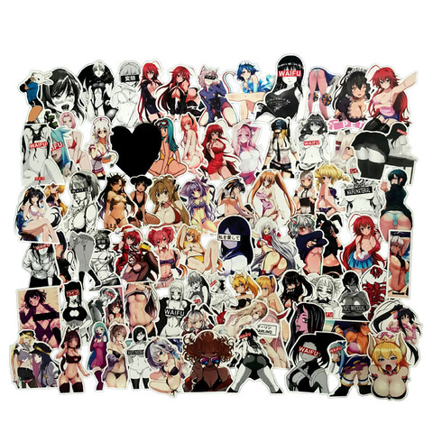 100 Uds Anime Sexy Graffiti etiqueta engomada divertida Otaku para adultos Bienestar para DIY teléfono móvil portátil equipaje maleta Skateboard pegatinas F3 ► Foto 1/6