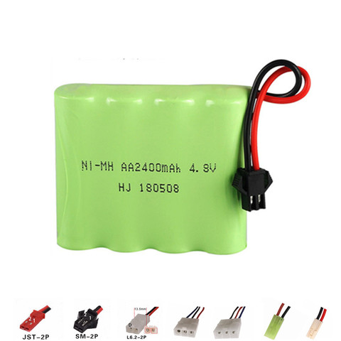 Batería de Ni-MH de 4,8 V y 2400mAh para juguetes de Rc, tanques de coches, Robots, barcos, pistolas, instalaciones de iluminación, juguetes a control remoto, batería recargable AA de 4,8 v ► Foto 1/3