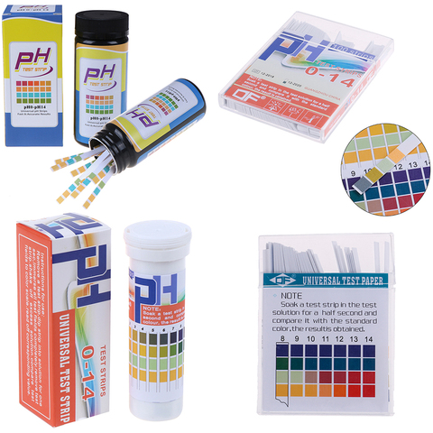 1 paquete o 100/150 tiras 0-14 PH papel indicador de ácido alcalino rollo agua Saliva Kit de prueba con papel tornasol papel para prueba de PH medidores de PH ► Foto 1/6