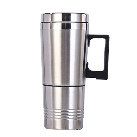 Calentador de automóvil Portable Taza de Viaje, hervidor eléctrico de acero inoxidable de 12/24V, taza de agua térmica, suministros de salida para el hogar, artículos de bebidas ► Foto 1/6