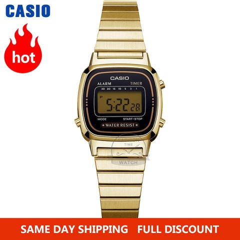 Reloj Casio de oro para mujer Relojes de primeras marcas de lujo Reloj de cuarzo impermeable para mujer Reloj digital LED para mujer Reloj deportivo relogio feminino montre homme bayan kol saati zegarek damski LA680W ► Foto 1/5