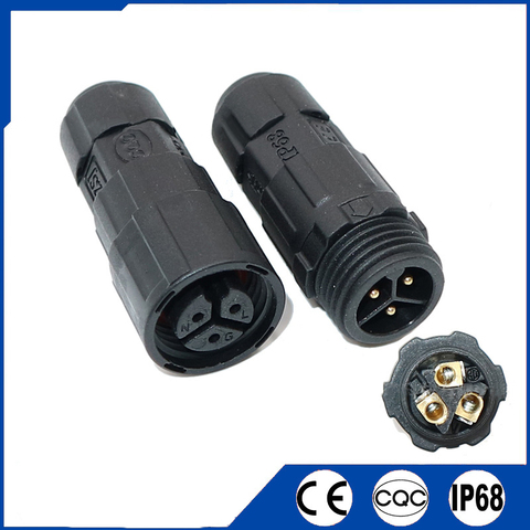 Conector de Cable eléctrico M16 impermeable, 2, 3, 4, 5, 6, 7, 8 pines, macho, hembra, tornillo, soldadura, IP68 ► Foto 1/6