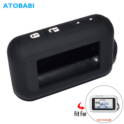 Fundas de silicona E60 de Color negro para llavero de alarma de coche de dos vías, LCD, mando a distancia, cubierta Fob, para Rusia Starline E60, E61, E62, E90 ► Foto 1/6