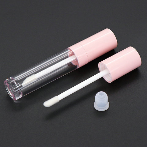 Tubos vacíos de brillo de labios rosa, Tubos Bálsamo labial cilíndrico artesanal con barra de labios rellenable, frascos, dispensador de cosmética de ejemplo, 6,5 ml ► Foto 1/1