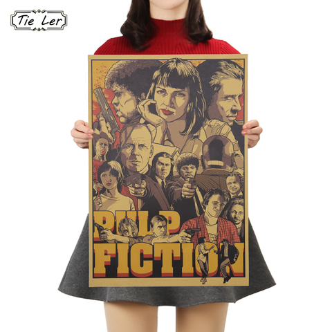 TIE LER-Póster clásico de Pulp Fiction para decoración de cocina, carteles de adorno cartel Vintage Retro, pegatinas de pared de 50,5x35cm ► Foto 1/6