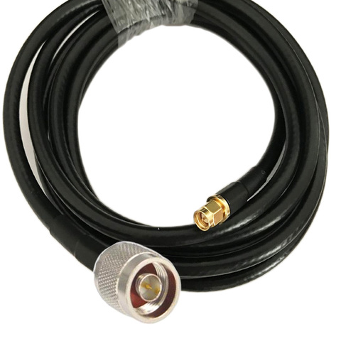 SMA macho a conector N macho 5D-FB 50-5 Coaxial Cable RF Cable adaptador 50Ohm 50cm 1/2/3m 5m 10m 15m ► Foto 1/3