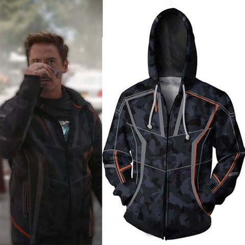 Sudadera con capucha de Tony Stark para hombre y mujer, ropa de calle de Sudaderas con capucha de impresión 3D, informal, Cospaly con cremallera ► Foto 1/5