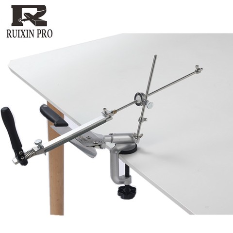 Ruixin pro-Sistema de afilador de cuchillos de aleación de aluminio, herramientas de molienda de ángulo constante con tapa de 360 grados, máquina amoladora con 4 Uds. ► Foto 1/4