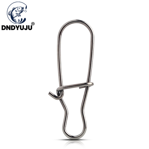 DNDYUJU-conector de pesca de Clip rápido, herramienta de aparejos de Pesca giratorios de Pin de seguridad de acero inoxidable para señuelos, 100 unids/lote ► Foto 1/6