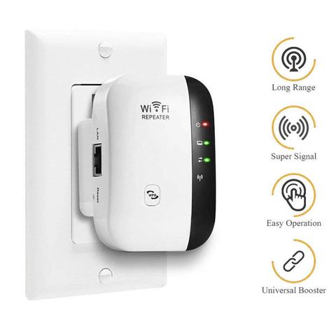 Amplificador de señal Repetidor WiFi inalámbrico 802.11N/B/G extensor de rango Wifi 300Mbps potenciadores de señal Repetidor WiFi Wps cifrado ► Foto 1/6