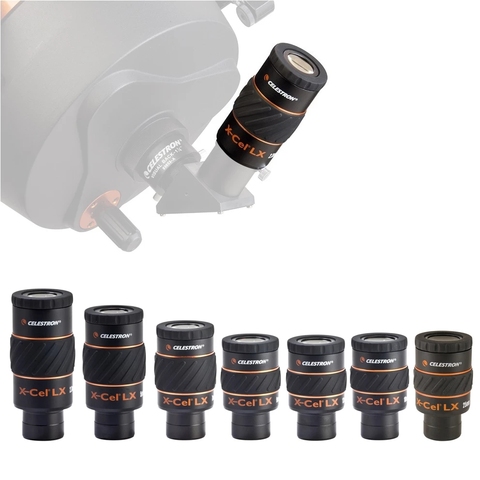 Celestron-X-CEL LX de 60 grados, gran angular, accesorios para telescopio, lente BARLOW, 2X 3X, 1,25