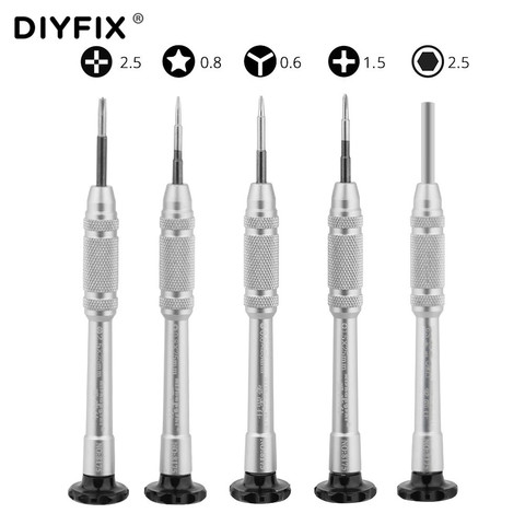 DIYFIX-Juego de destornilladores 5 en 1 para iPhone X, 8, 7, 6S, 6, herramientas de reparación, Kit de desmontaje de apertura ► Foto 1/6