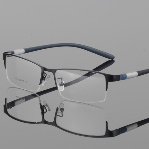 Borde frontal de aleación de medio borde plástico Flexible TR-90 patas de templo montura de gafas ópticas para hombres y mujeres gafas 2242 ► Foto 1/5