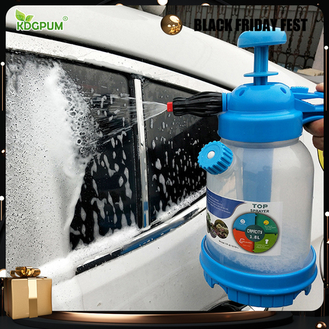 PULVERIZADOR portátil de espuma a presión de la mano, botella de agua con  rociador, riego de jardinería para lavado de coche, Herramientas de  limpieza con boquilla de espuma para ventana - Historial
