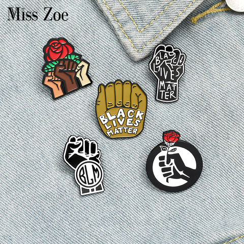 BLM Rist-Alfileres de esmalte personalizados para de Black Lives Matter, broches de solapa, Pin, camisa, bolso, todo el mundo, Lives Matter, insignia regalo de la joyería para amigos ► Foto 1/6