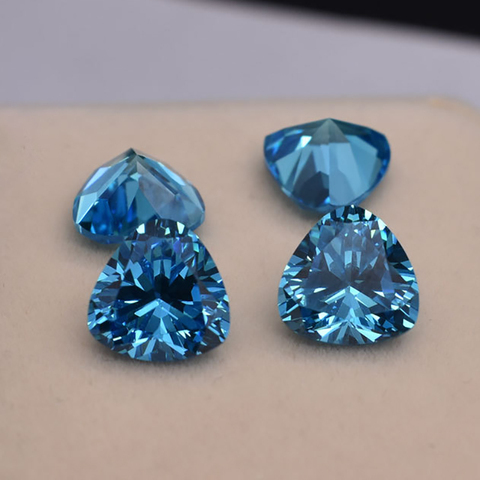 Ceylon-Aguamarina azul de piedras preciosas sueltas, 2.5ct VVS, piedra de joyería con incrustaciones, collar, anillo 100% Natural, fabricación de joyas ► Foto 1/6