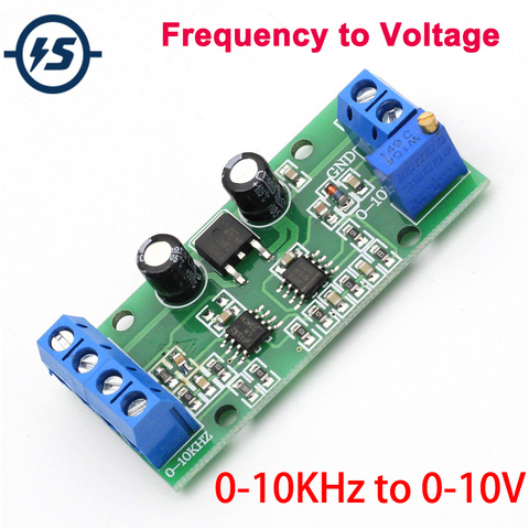 Convertidor de voltaje de frecuencia 0-10KHz a 0-10V señal de voltaje Digital a analógica F/V módulo convertidor con LED de potencia ► Foto 1/6