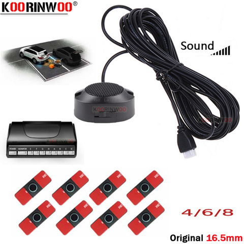 Koorinwoo-Sensor de aparcamiento Parktronic 8 6 4, de 13MM altavoz ajustable, alarma de marcha atrás 12V, Detector de coche ► Foto 1/6