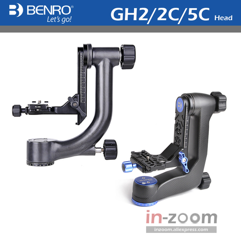 Benro-Cabeza de cardán profesional GH2 GH2C GH5C, cabeza de cardán de aluminio para lentes teleobjetivo pesados, trípode de cámara, GH-2 ► Foto 1/6