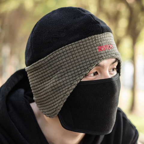 RIMIX-gorro grueso de invierno con máscaras desmontables, gorros deportivos para esquiar, deportes al aire libre, escalada y ciclismo ► Foto 1/5