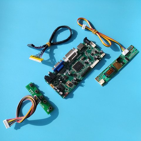 Placa controladora DVI LCD DIY para pantalla de Panel VGA LVDS, kit de controlador de 15,4 